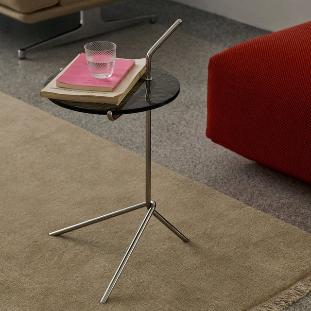 SH9 Halten Beistelltisch Edelstahl/Smoked Glass - &Tradition - DesignWe.Love