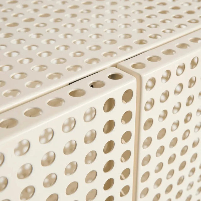 Sideboard Perforated Cabinet Floor Small Eggshell - HAY - DesignWe.Love