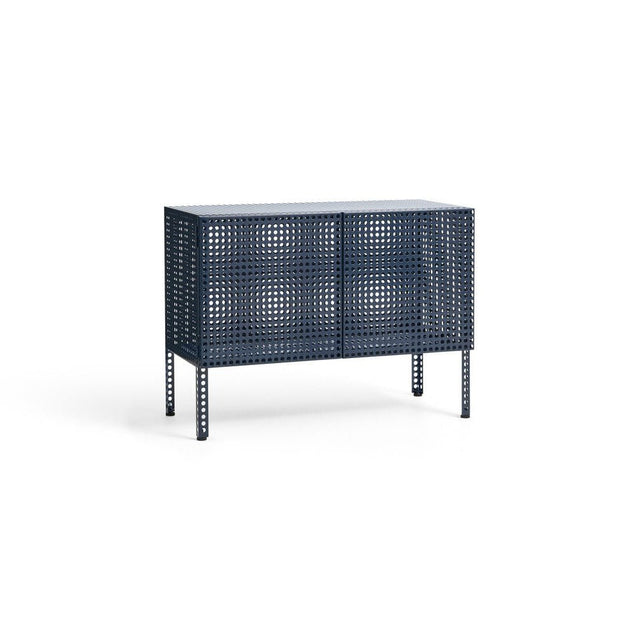 Sideboard Perforated Cabinet Floor Small Steel Blue - HAY - DesignWe.Love