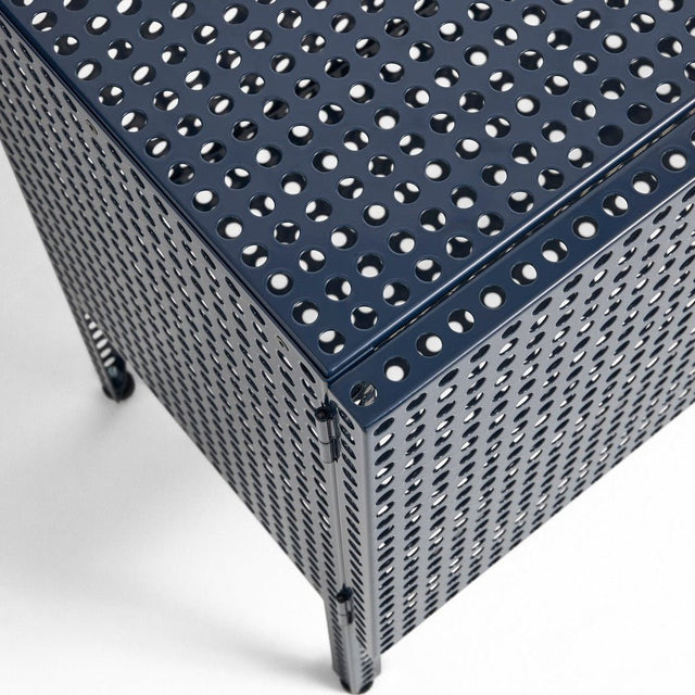 Sideboard Perforated Cabinet Floor Small Steel Blue - HAY - DesignWe.Love
