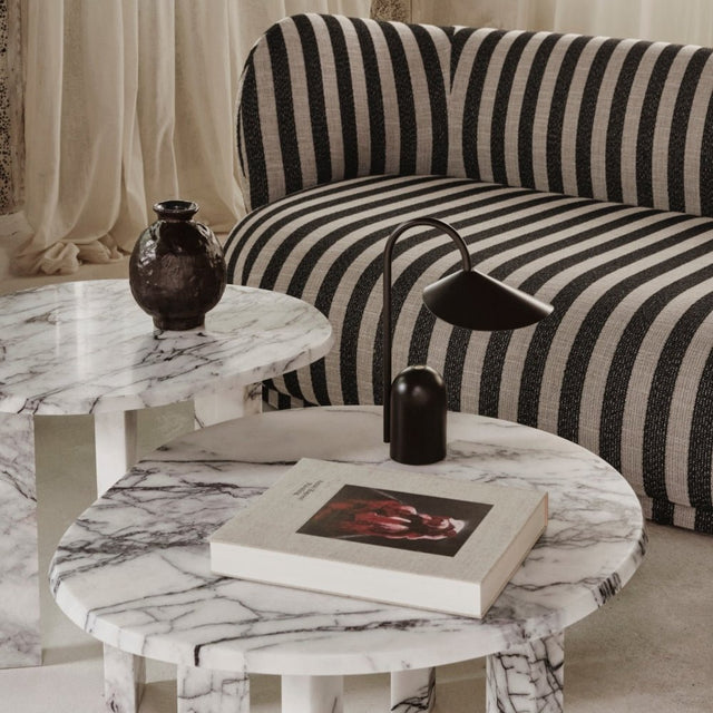 Sofa Rico Lounger, Louisiana, Sand/Black - ferm LIVING - DesignWe.Love