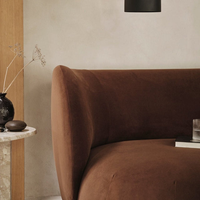 Sofa Rico Lounger, Rich Velvet, Soft Brown - ferm LIVING - DesignWe.Love