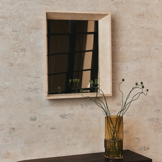 Spiegel Lancet Travertin - ferm LIVING x Utzon - DesignWe.Love