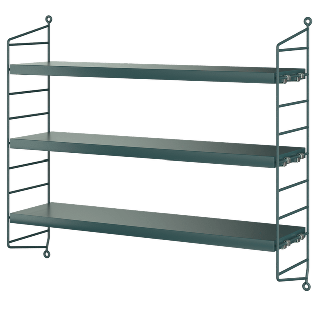 String Pocket Wandregal Tegnér - Grün - String Furniture - DesignWe.Love