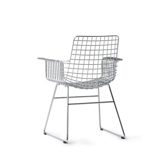 Stuhl Metall Wire mit Armlehnen chrom - HK Living - DesignWe.Love
