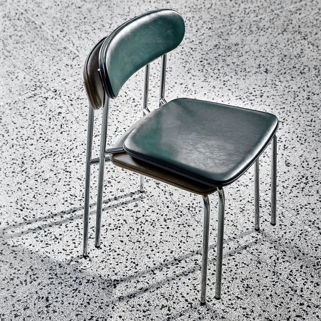 Stuhl Pova Chrom/Grün gepolstert 2er Set - House Doctor - DesignWe.Love