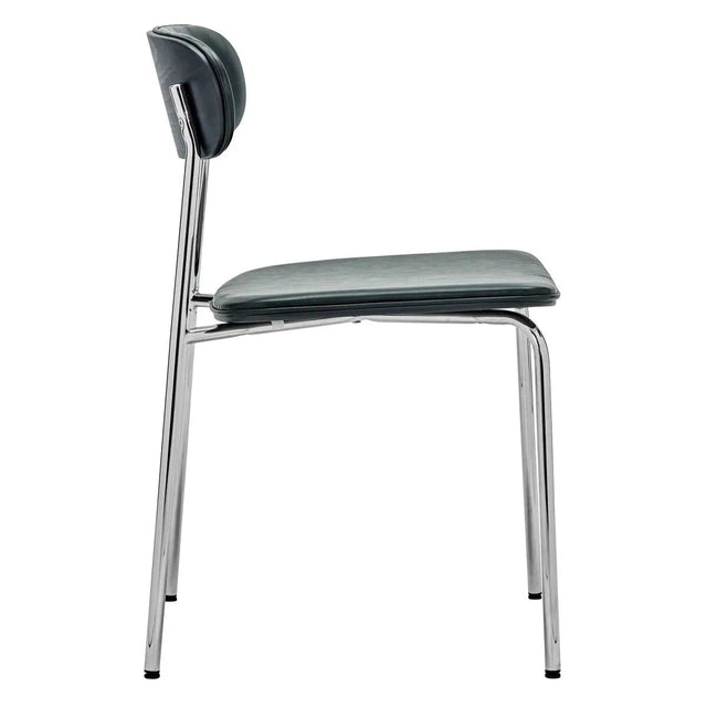 Stuhl Pova Chrom/Grün gepolstert 2er Set - House Doctor - DesignWe.Love