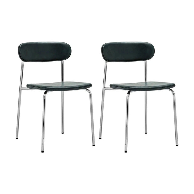 Stuhl Pova Chrom/Grün gepolstert 2er Set - House Doctor - DesignWe.Love