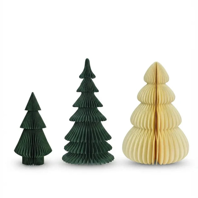 Papier Tannenbaum Kiefer, Tanne, Fichte nebeneinander
