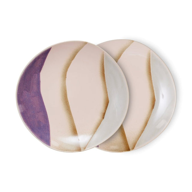 Teller 2er - Set Side Plates Valley - 70s Ceramics - HK Living - DesignWe.Love