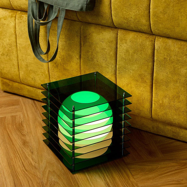 Tischleuchte Lớp Large Square Green Acrylic - Bang - DesignWe.Love