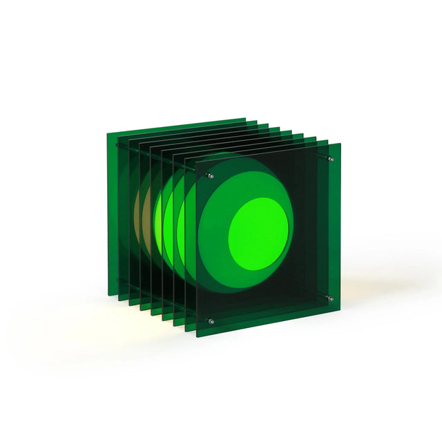 Tischleuchte Lớp Large Square Green Acrylic - Bang - DesignWe.Love