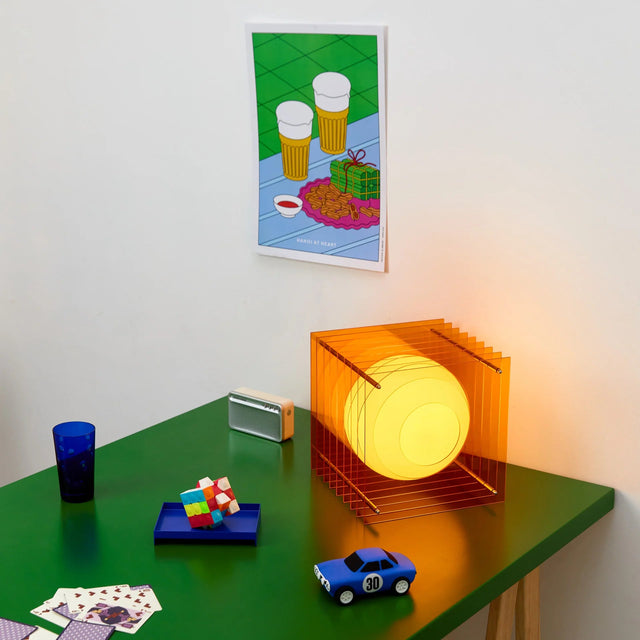 Tischleuchte Lớp Large Square Orange - Bang - DesignWe.Love