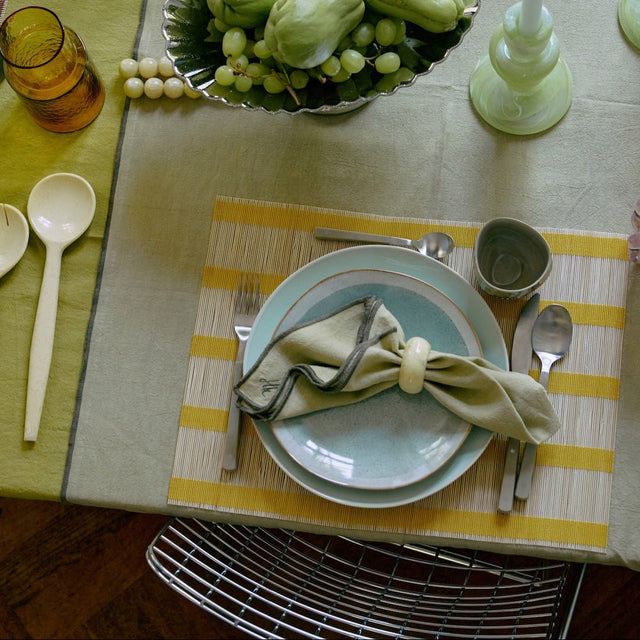 Tischset Bambus Lemon Einzeln - HK Living - DesignWe.Love