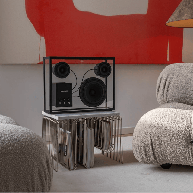 Transparent Speaker Large Schwarz - Bluetooth Lautsprecher Box - DesignWe.Love