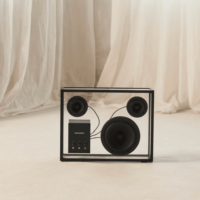 Transparent Speaker Large Schwarz - Bluetooth Lautsprecher Box - DesignWe.Love