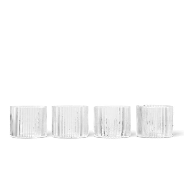 Trinkgläser Ripple Low 4er Set - ferm LIVING - DesignWe.Love