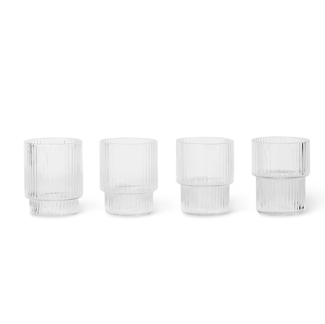 Ripple Trinkgläser 4er Set klar 20cl – ferm LIVING