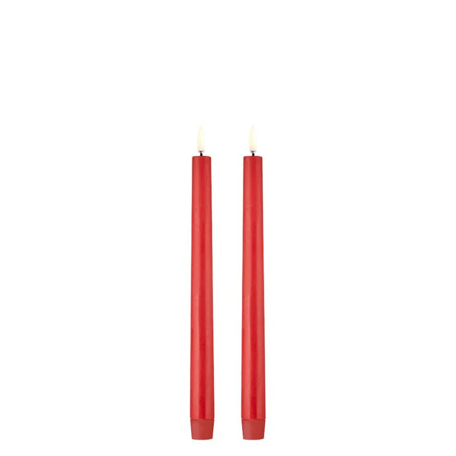 Uyuni LED Stabkerzen rot (2er Set) Echtwachs - DesignWe.Love