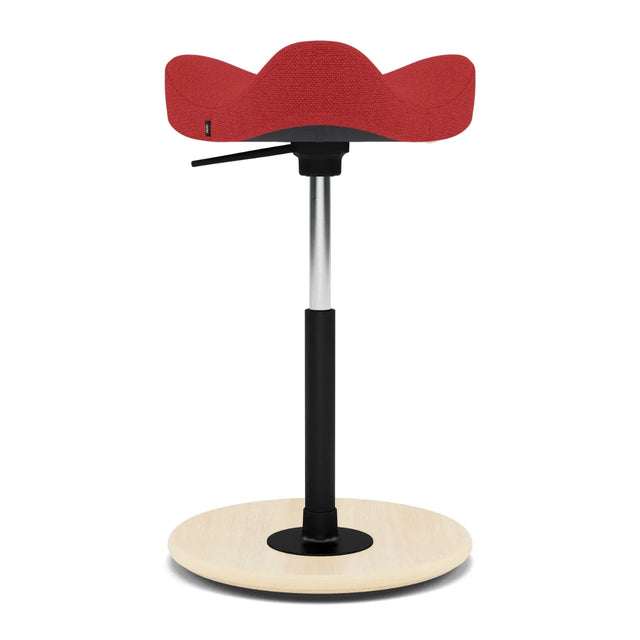 Varier Move Compact Sattelhocker, Holzbasis Natur, Bezug Hallingdal 65 680, Packshot