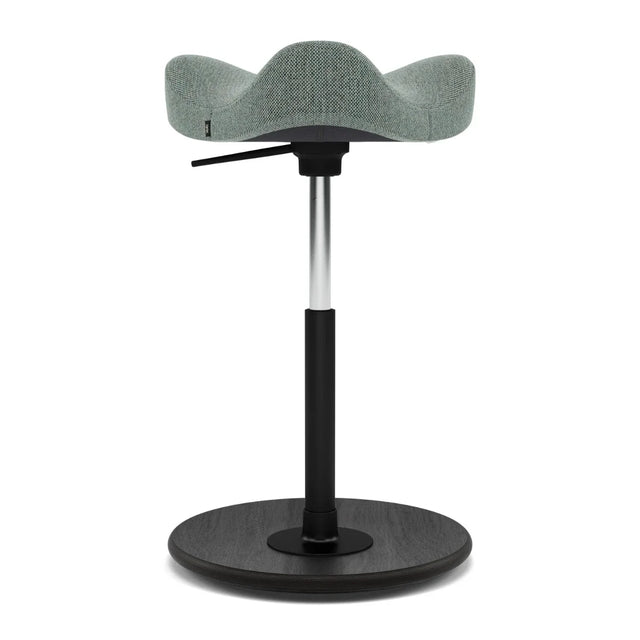 Varier Move Compact Sattelhocker, Holzbasis Schwarz, Bezug Re-Wool 868, Packshot