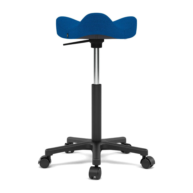 Varier Move Sattelhocker mit Rollen, Fußgestell Schwarz, Bezug Hallingdal 65 750, Packshot