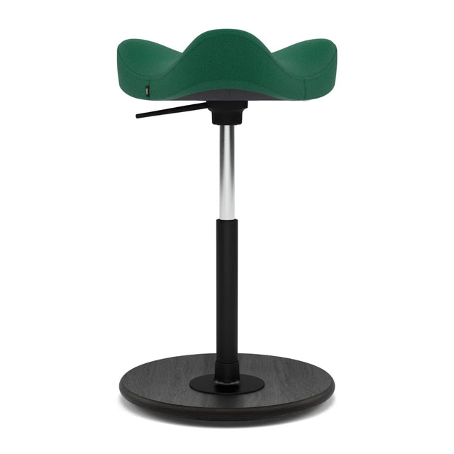 Varier Move Sattelhocker höhenverstellbar, Holzbasis Schwarz, Bezug Tonal 68206, Packshot