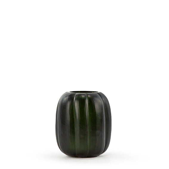 Vase Lalibela S Black Steelgrey – Guaxs mundgeblasenes Glas H 14