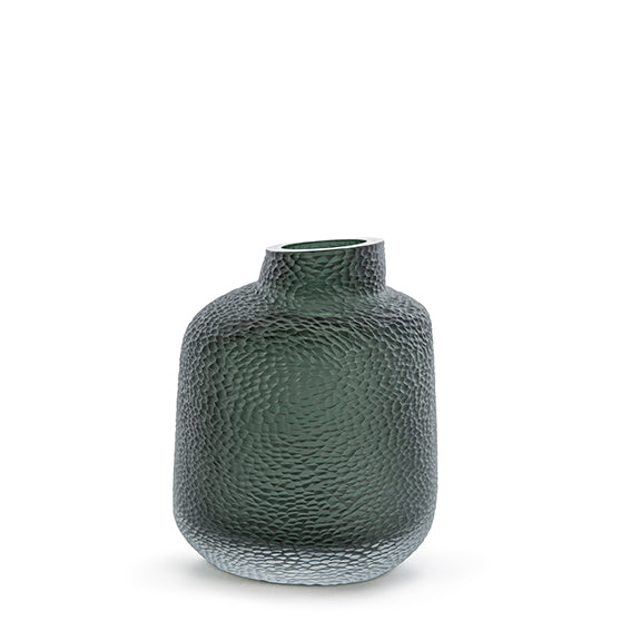 Vase Lugano Medium Black Steelgrey – Guaxs Bohemian Crystal