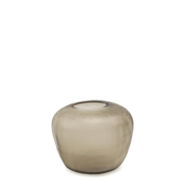 Guaxs Vase Melrose S in Smokegrey – mundgeblasene Glasvase, Höhe 15 cm