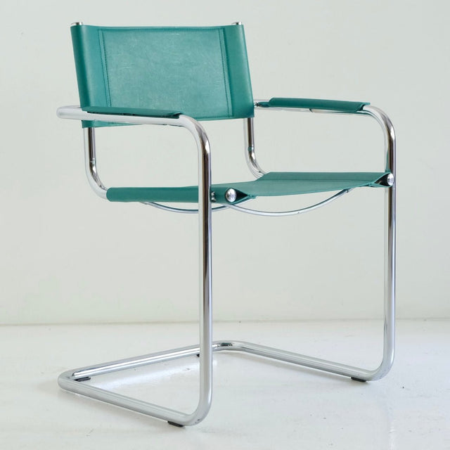 Vintage Freischwinger Türkis B34 Marcel Breuer Stil - DesignWe.Love