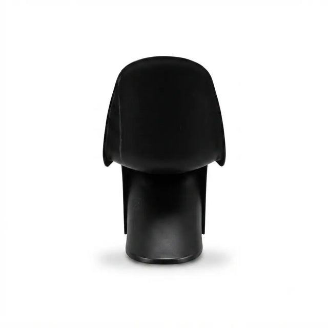 Vitra Panton Chair Junior Kinderstuhl schwarz, Rückansicht mit breitem Fuß