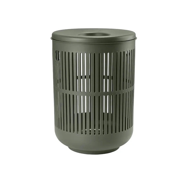 Wäschekorb Ume mit Deckel Olive Green Zone Denmark, Design-Wäschekorb rund