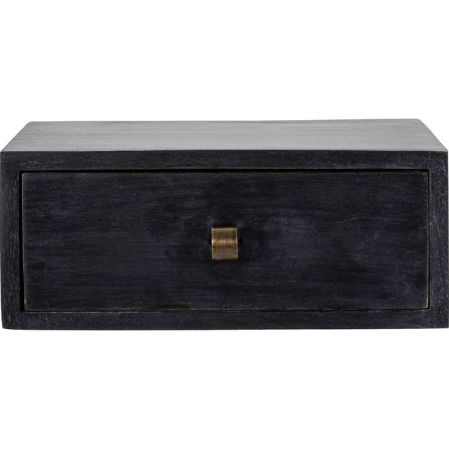 Wandregal mit Schublade Bedsi Schwarz - DesignWe.Love