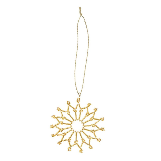 Weihnachtsbaumanhänger Beaded Snowflake ∅7cm - Bungalow DK - DesignWe.Love