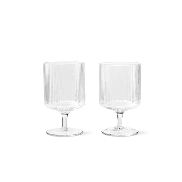 Weingläser Ripple Klar - ferm LIVING - DesignWe.Love