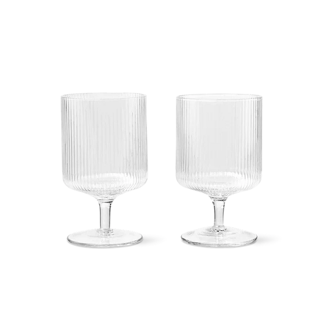 Ripple Weingläser 2er Set Klar 27cl – ferm LIVING