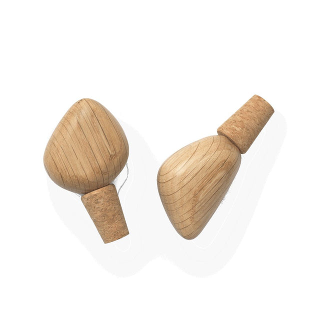Weinverschluss Cairn Oak, 2er Set - ferm LIVING - DesignWe.Love