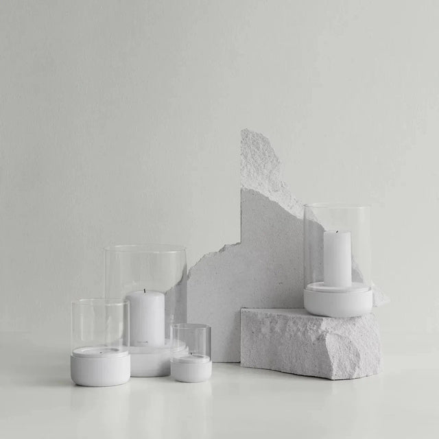 Windlicht Beton und Glas Calma Lilly White - Blomus - DesignWe.Love
