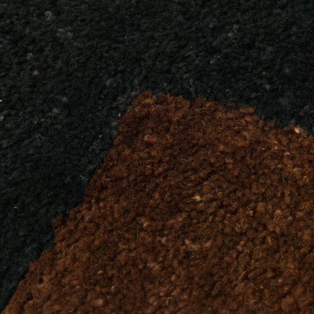 Woll - Teppich Mara, 80 x 120 cm schwarz / chocolate - ferm LIVING - DesignWe.Love