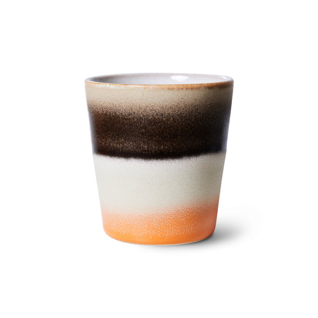 HK Living Kaffeebecher 70s Ceramics – Stoneware Tumbler 230 ml, handglasiert, reaktive Glasur, Farbwelt Bomb