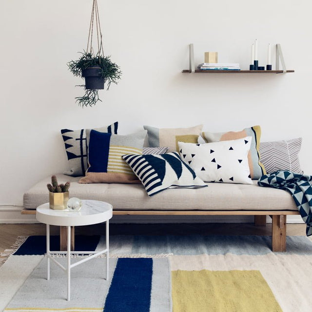 Kelim Rug Teppich Squares 140 x 200 cm - ferm LIVING - DesignWe.Love