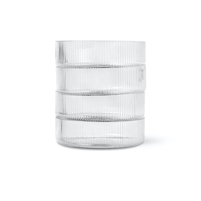 Ripple Servierschalen 4er Set Klar - ferm LIVING