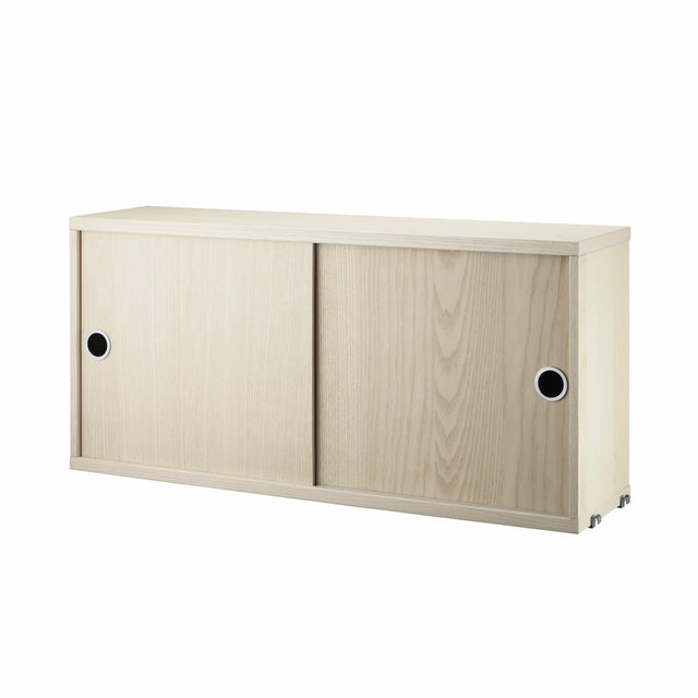 Schrank mit Schiebetüren 78x20cm Esche – String Furniture