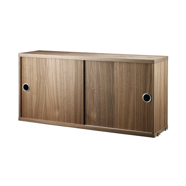 Schrank mit Schiebetüren 78x20cm Walnuss – String Furniture